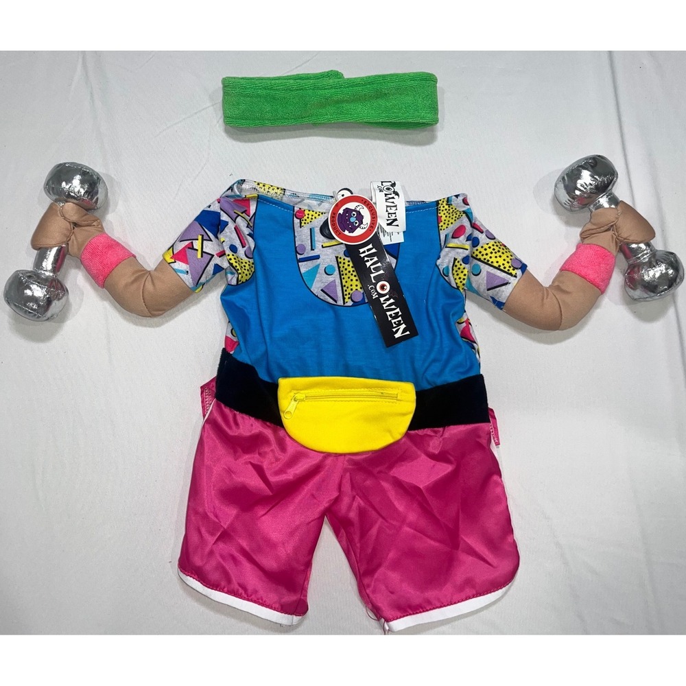 Halloween.com 80s Workout Dog Costume Retro Aerobics Fitness Pet Outfit Small